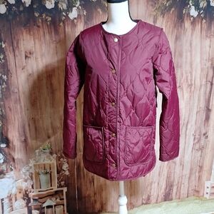 St. John's Bay Maroon Quilted Puffer Jacket